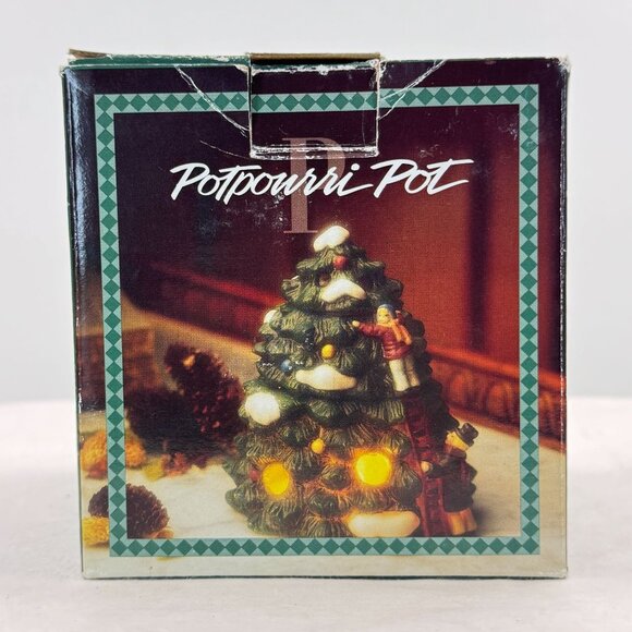 Vintage Dayton Hudson Christmas Tree Potpourri Pot Ladder Climbers Ceramic 5" - Picture 14 of 16